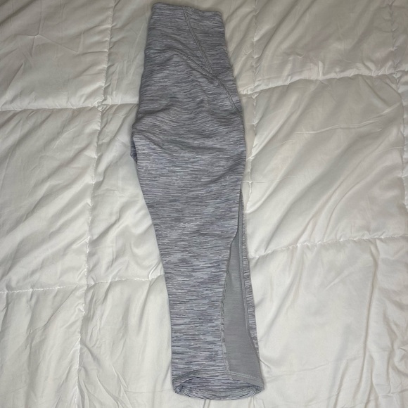 LULULEMON leggings- capris small gray with mesh - Picture 3 of 7
